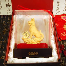 绒纱金狗年招财摆件 福运昌隆的高档商务礼品之选